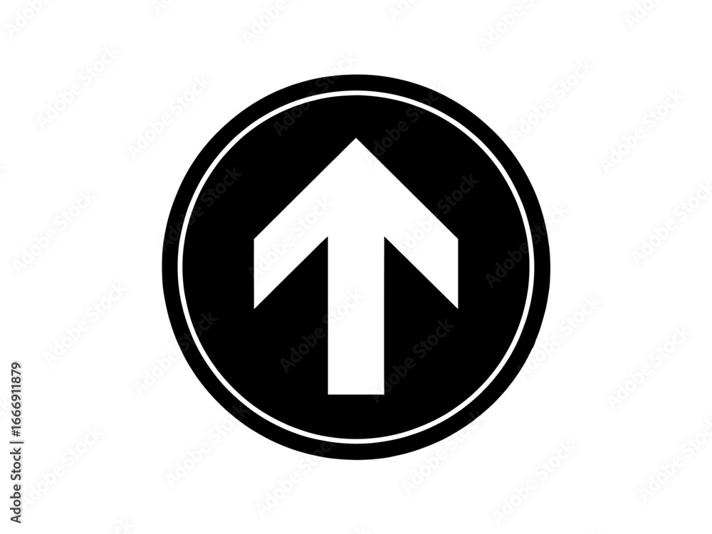 black circle with white upward arrow, growth direction symbol, navigation icon design for business, upward arrow graphic black circle with white upward arrow, growth direction symbol, navigation icon design for business, upward arrow graphic