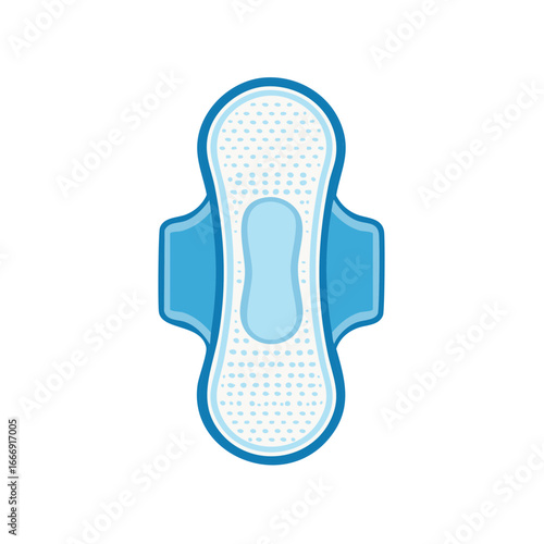 Feminine Hygiene Sanitary Pad with Wings Vector Icon Illustration