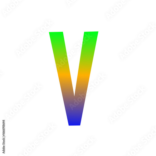 Letter v icon gradient Template ilustrasion Image