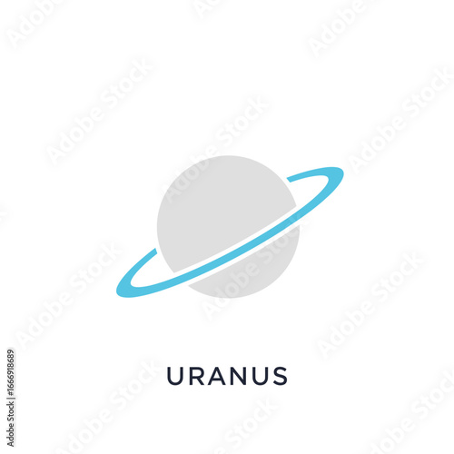 Simple illustration of Uranus, the seventh planet from the Sun.