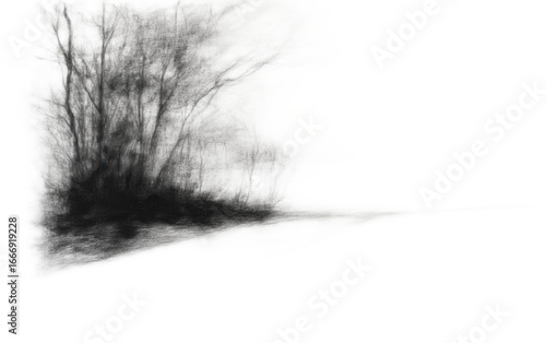 Portrait in smoke on white background,png