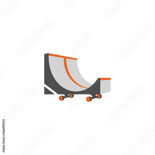 Modern skate ramp illustration.  Perfect for logos or designs.