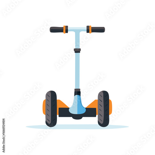 Modern electric scooter illustration in flat design style, vector illustration isolated