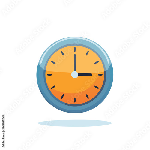Colorful illustrated clock showing time at three oclock