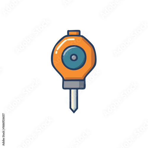 Construction Plumb Bob Illustration Tool Isolated