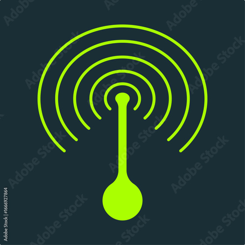 WIFI hotspot trendy useful vector Illustration design attractive colorful green background