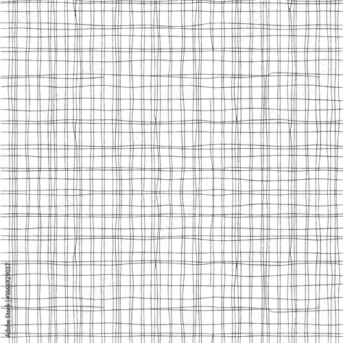 A seamless texture of hand-drawn vertical and horizontal lines. A monochrome abstract sketched background vector illustration