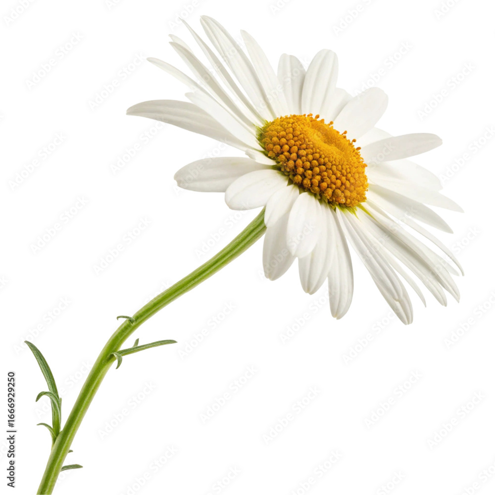 Fototapeta premium Chamomile flower tasty healthy herbs concept isolated on transparent background 