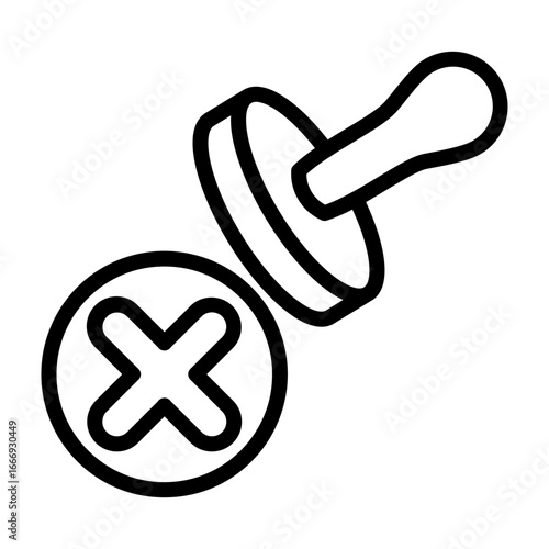 Reject Vector Line Icon Design