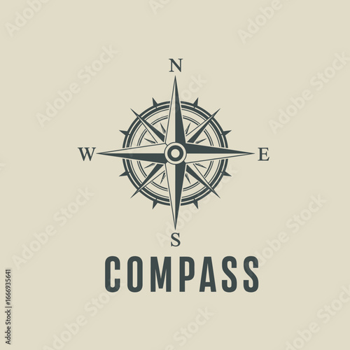 A classic compass rose illustration. Perfect for travel, adventure, and navigation themes.