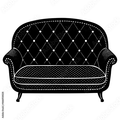 Elegant sofa with tufted upholstery