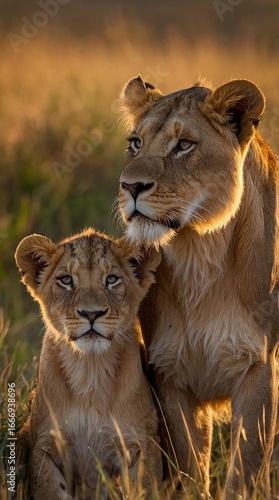 Wildlife Lion Family Bonds