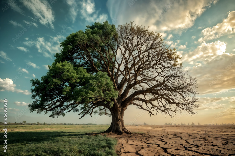 Fototapeta premium Tree of Life and Death, Nature Contrast