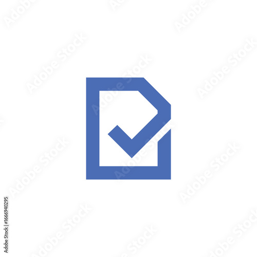 Free Download Professional Logo of Document with Checkmark Symbol Representing Verified and Completed Tasks - GFXLoad