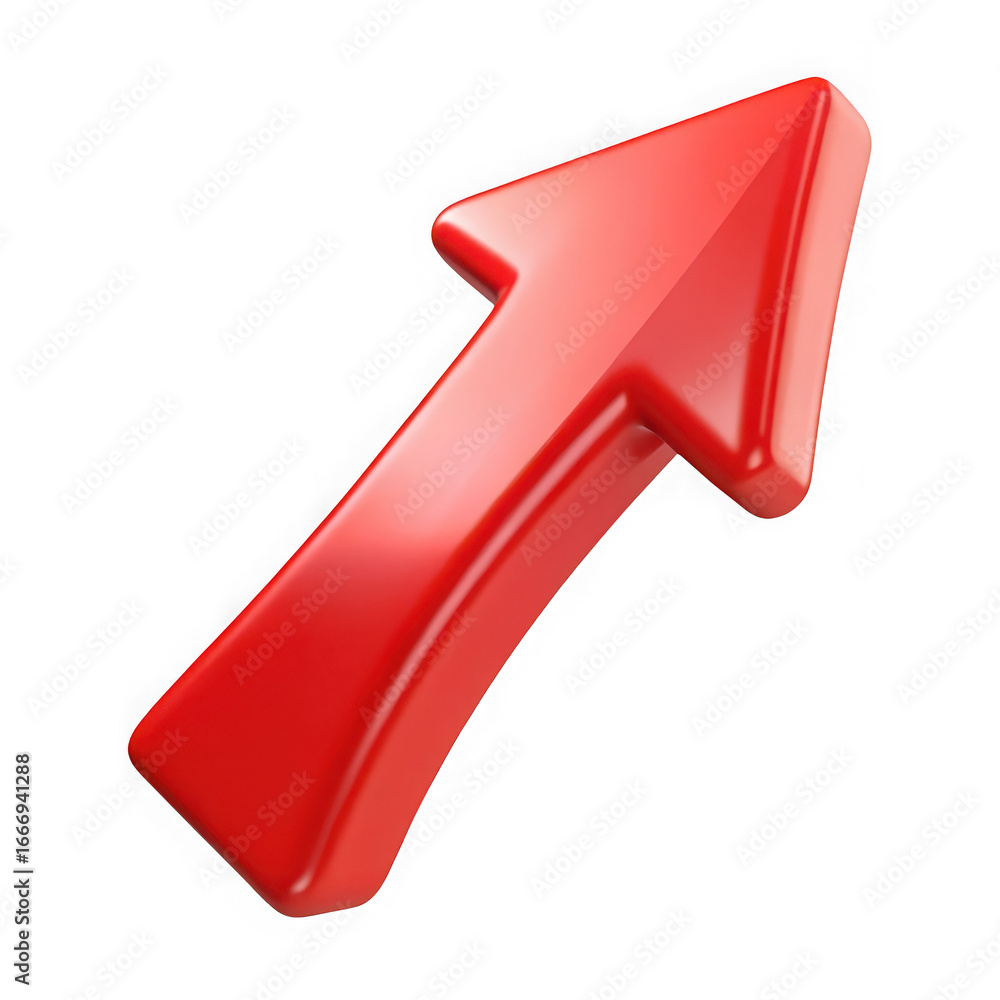 3d glossy red arrow pointing upwards on black background isolated on a transparent background 3d glossy red arrow pointing upwards on black background isolated on a transparent background