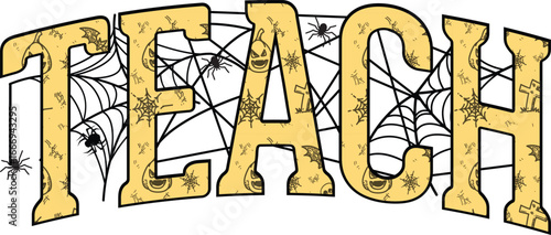 Teacher Halloween T-shirt Design