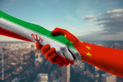 Photography Shaking hands Iran and China
