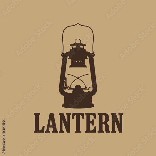 A classic vintage lantern silhouette.  Perfect for logo or design.