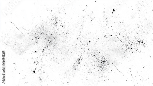 Grunge White Texture with Black Splatter. Abstract Distressed Background Design
