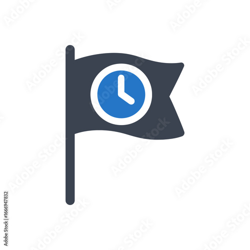 Flag Finish Deadline Time icon