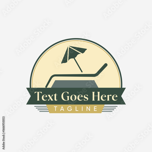 Sun Bathing and Sun Lounge Logo Design