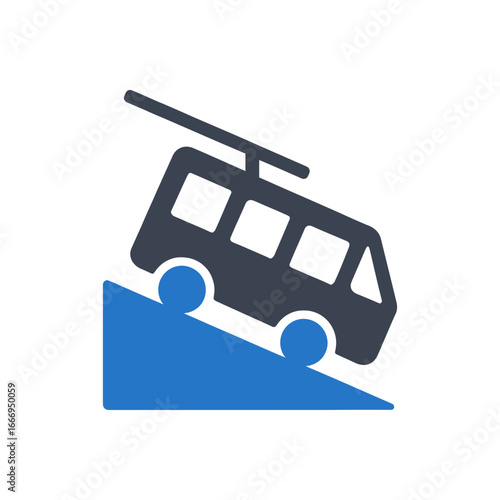 Funicular Railway Inclined Climb Icon