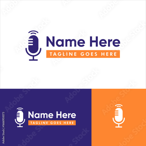 Voice Recording Logo Design - Voiceover Company Logo Design