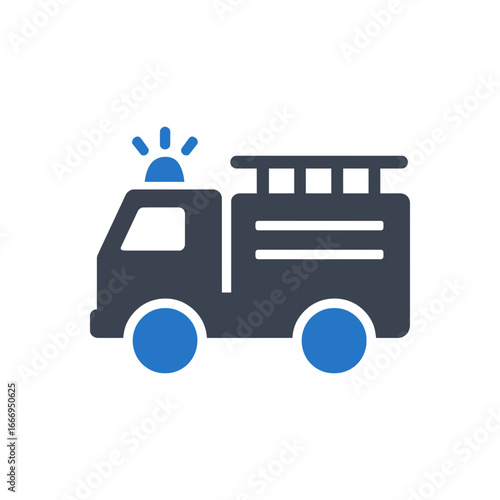 Emergency Fire Department Truck Icon