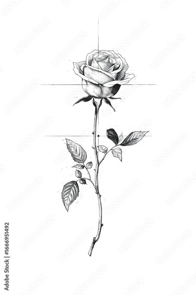 Obraz premium hand-drawn roses