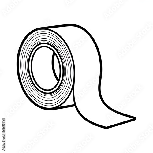 Tape illustration vector coloring page