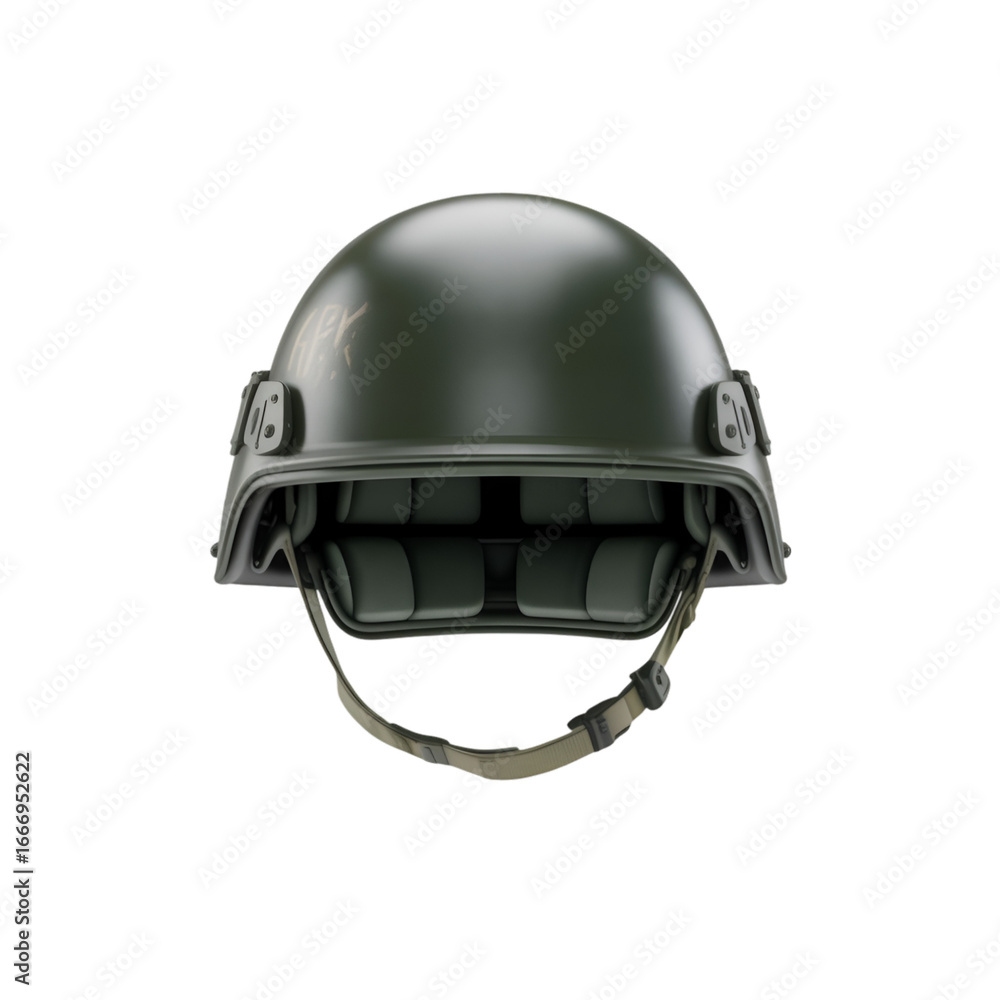 Naklejka premium military helmet isolated on white