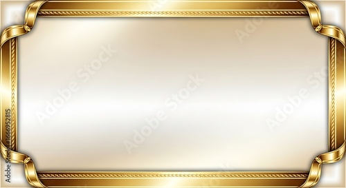 Elegant shimmering gold frame and border for luxurious design and templates