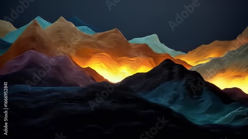 Abstract Mountain Range