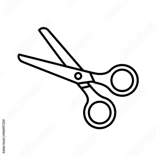 scissors line art design