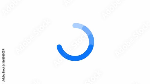 Loading circle animation, Animation spinning load icon with alpha layer transparent background, waiting for download.