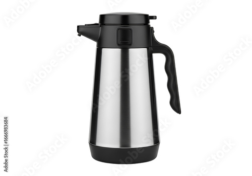 Wallpaper Mural A stainless steel carafe with a black lid and handle stands out against a black background. Torontodigital.ca
