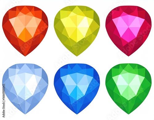 diamond, vector, design, 2d, 3d, illustration, jewel, crystal, gem, stone, drawing, jewel, shiny, gemstone, heart, precious, design, shape, art, icon, origami, luxury, shiny, love, object, glass, poly