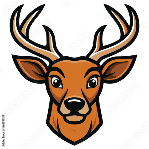 Majestic Deer Head Antlers Wild Animal