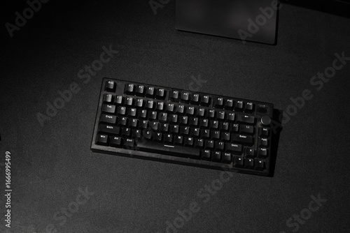 Black Mechanical Keyboard on Desk