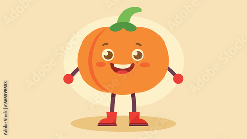 Cheerful anthropomorphic cartoon character design with vibrant colors and clean lines