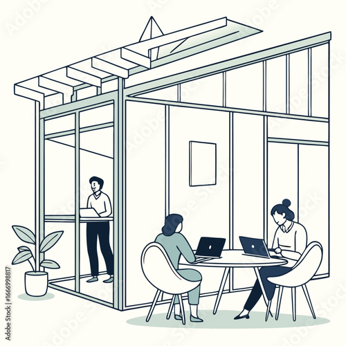 "Cozy Home Office Workspace with Desk and Computer"