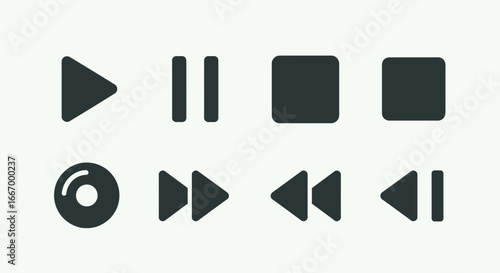 Essential media player icons for seamless digital navigation and control