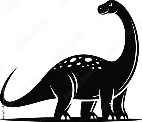 Brontosaurus dinosaur cartoon for story book vector illustration isolated on white background