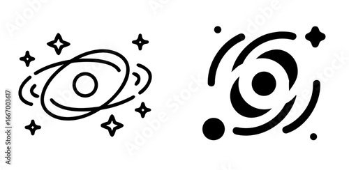 Galaxy Icon Space Universe Stars Nebula Cosmos Astronomy Illustration