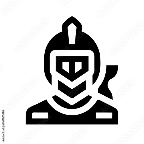 Knight Icon Medieval Warrior Armor Sword Shield Hero Battle Symbol