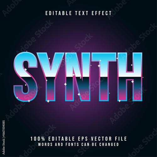 Synthwave text effect