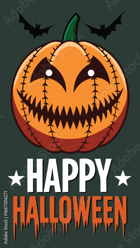 Spooky halloween themed chart or diagram with festive and eerie elements