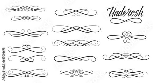 Elegant decorative flourishes and ornate dividers for sophisticated design projects