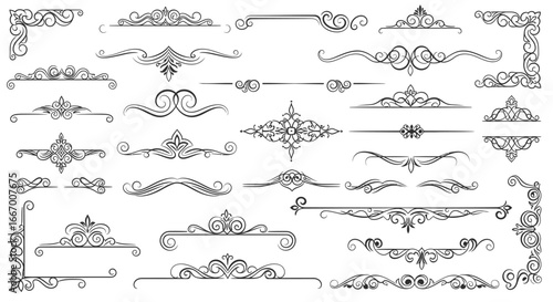 Elegant ornamental dividers and corners to enhance your classic designs