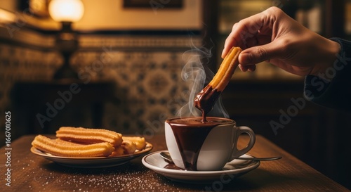 Celebrating hispanic heritage month with delicious churros and hot chocolate a taste of tradition